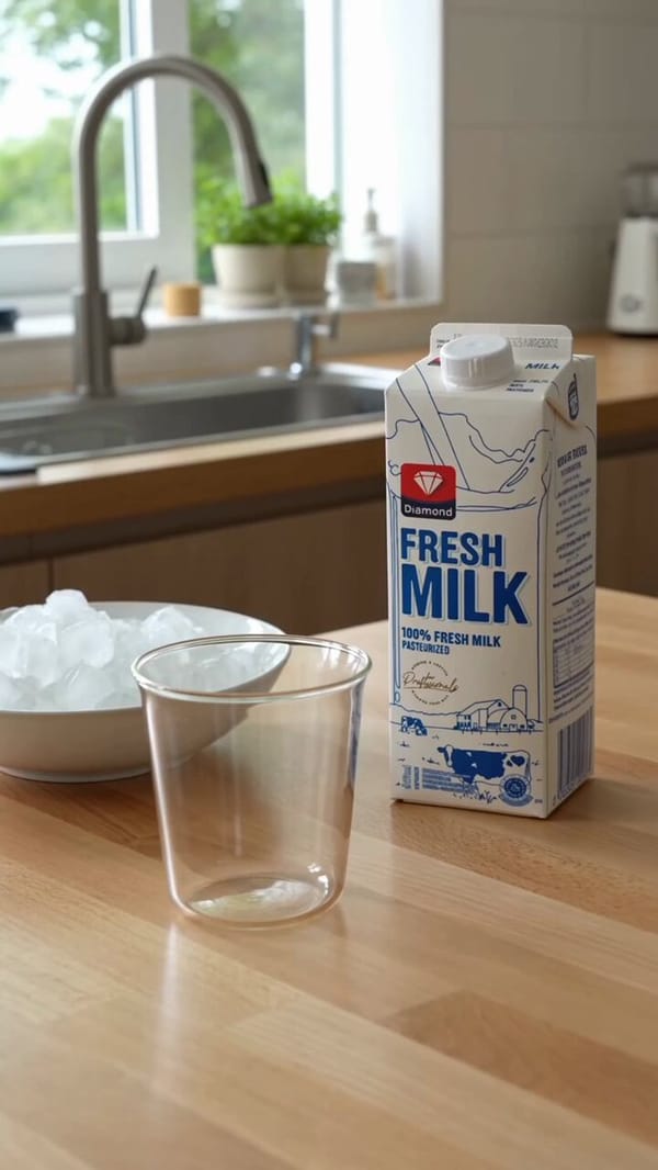 Create a 10-second vertical UGC video for a Caramel Macchiato recipe, with fresh milk as the main h… prompt example