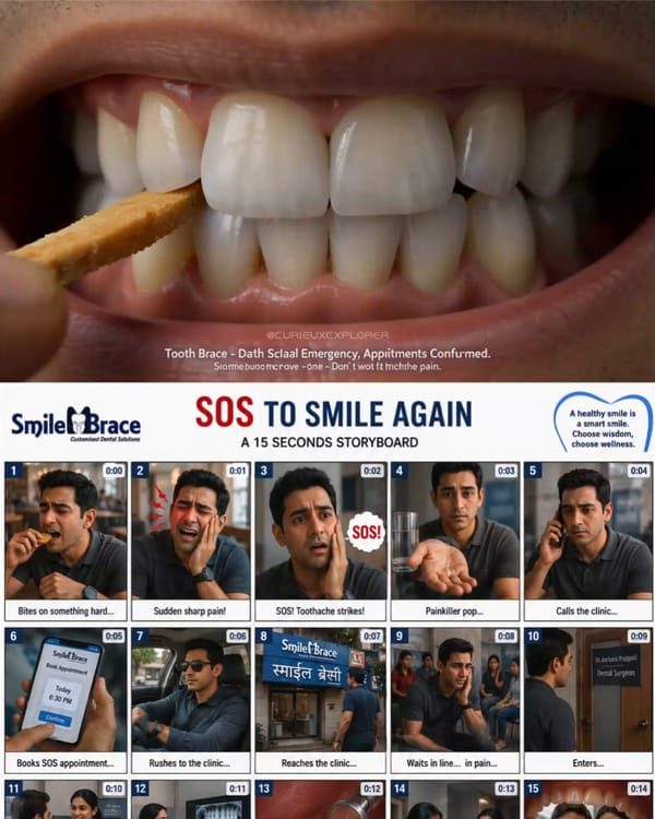 Smile Brace — Dental Emergency Appointment Confirmed. prompt example