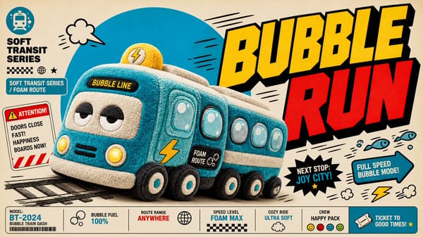 Plush Comic Toy Product Poster prompt example