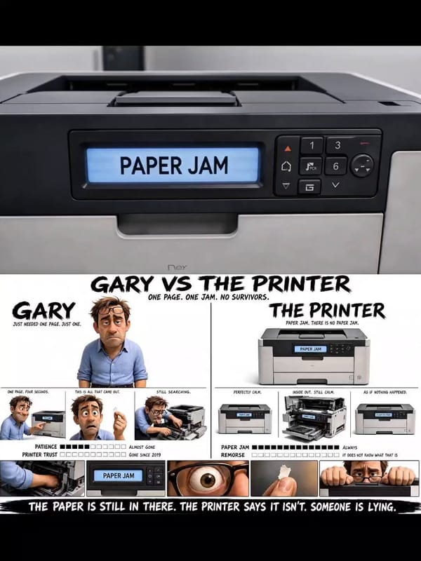 Use attached MARTIN VS THE COPIER sheet as exact visual reference for Martin. Stylized animated 3D… prompt example