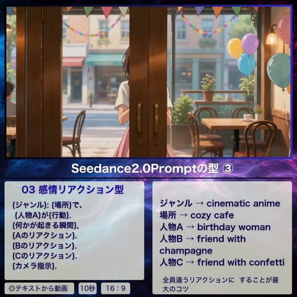 High-end cinematic anime. A cozy cafe decorated with balloons and streamers. A young woman with…