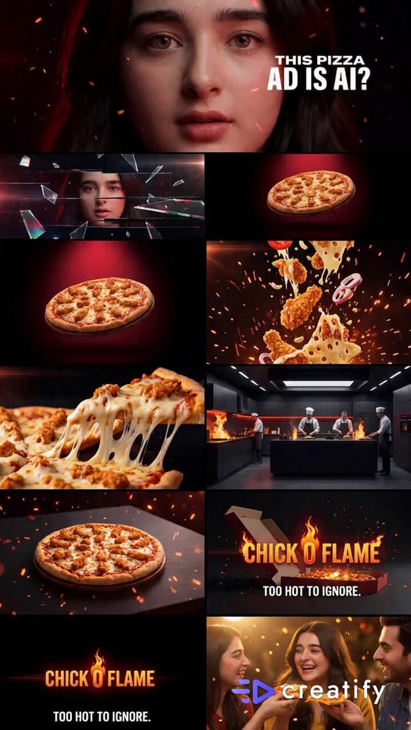 THIS PIZZA AD IS AI? prompt example
