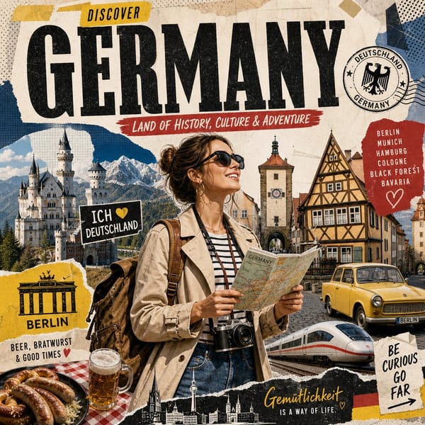 Create a stylized travel poster for [GERMANY]. prompt example