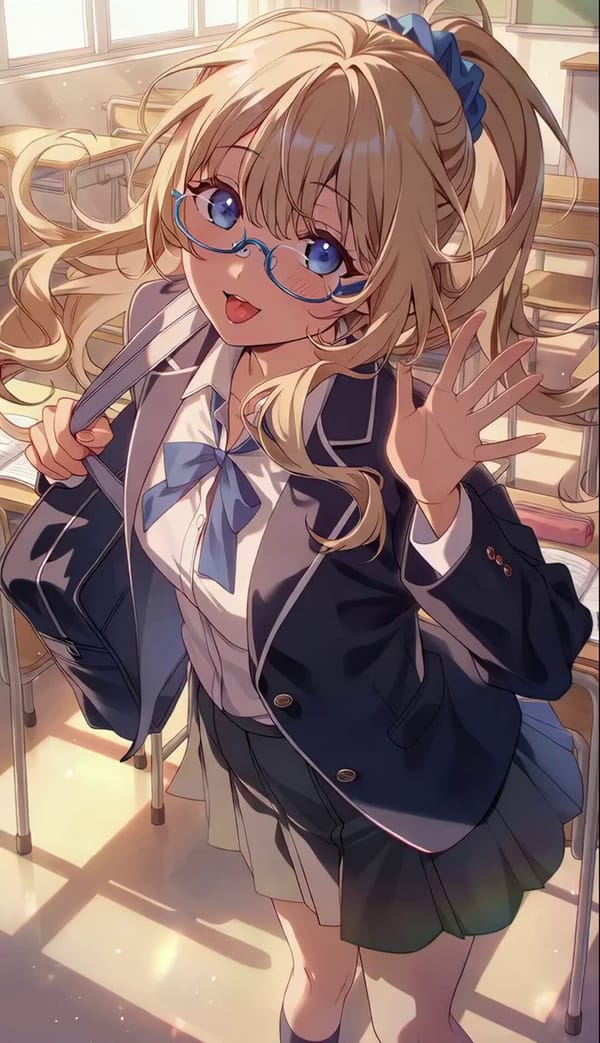 金髪メガネの少女が、カメラに向かって片言の日本語で「ヤットコクゴノホシュウオワリマシター！ヤッパリガイコクジンニハニホンゴムズカシーデスネー！！ガンバッタゴホウビニイイコイイコシテクダサーイ…
