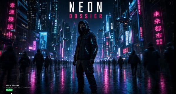 FMV-style cyberpunk thriller. John Wick-style action with a Blade Runner 2049 mood. prompt example