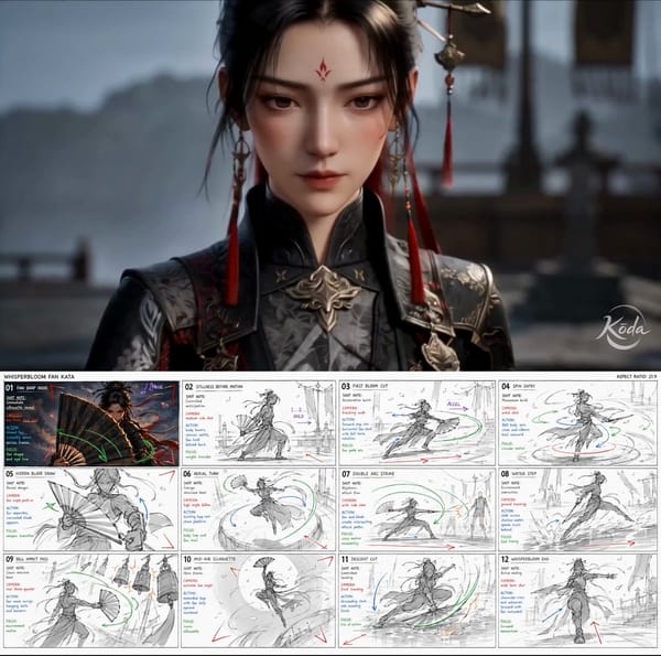 Use the storyboard @[storyboard ref] as choreography, timing, camera and motion-planning refere…