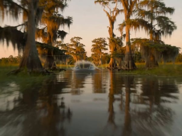 A small airboat ride in a Louisiana bayou turns into uncontrollable chaos when a rogue hippo us…