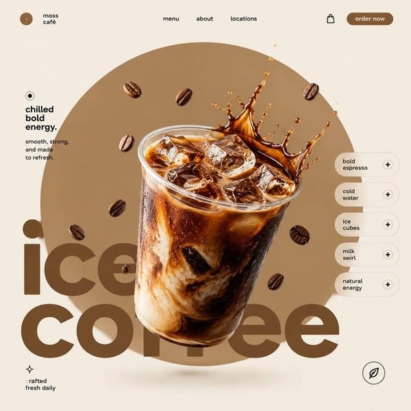[Matcha Latte] STYLE & ART DIRECTION: Modern minimalist food advertising aesthetics, Swiss-style ad… prompt example
