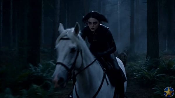 Vampire Anna racing across Wallachia as a courier, it's werewolves territory, she's level 2 her…