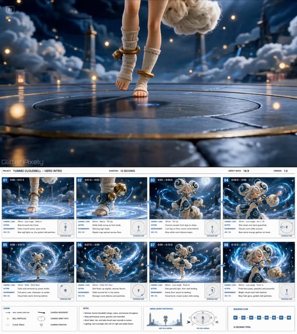 Use the uploaded storyboard as the exact sequence reference. Animate it panel-by-panel in order…