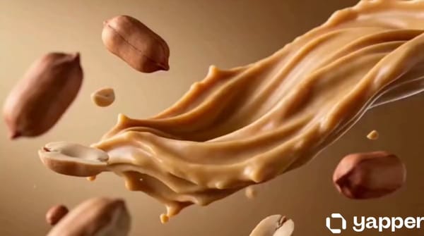 Ultra realistic premium peanut butter commercial featuring the exact same male model and exact…