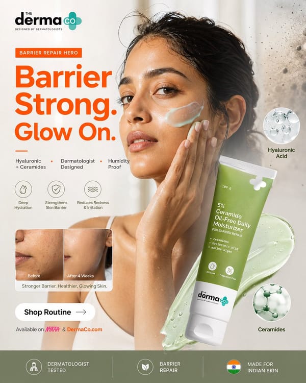 5% Ceramide Oil-Free Daily Moisturizer prompt example