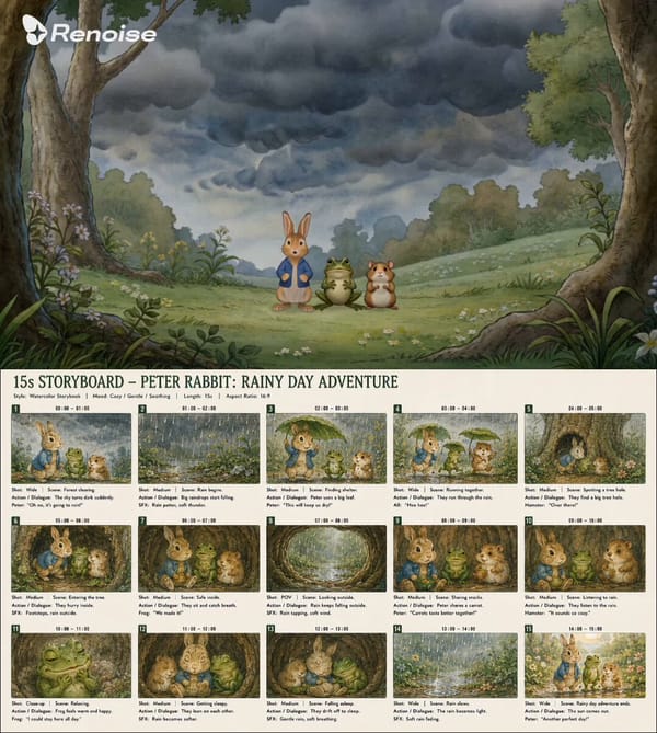 Oh no… it’s going to rain! prompt example