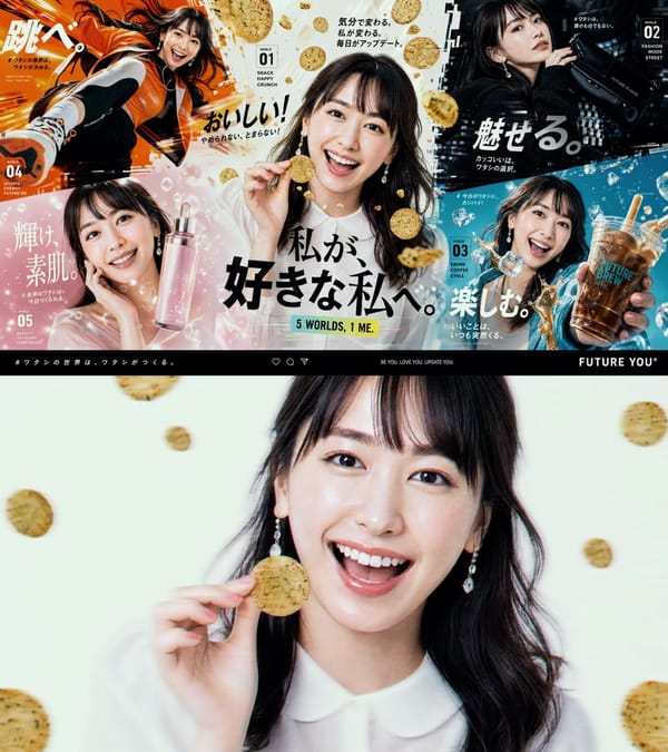 create a seamless cinematic commercial combining snacks, fashion, drinks, sports, and skincare…