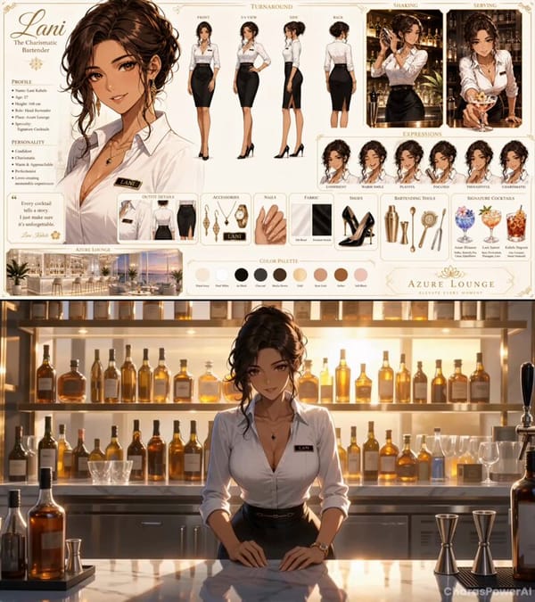 The Charismatic Bartender prompt example