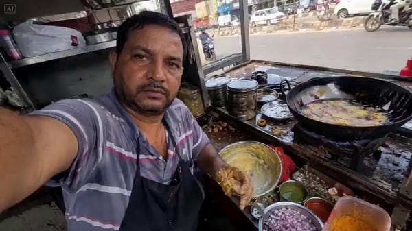 "15-second energetic Indian street food cinematic montage, hyper-realistic documentary style, u…