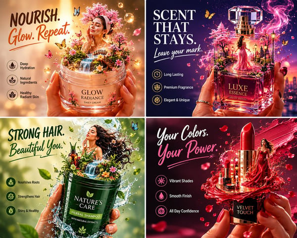 Create an ultra-detailed luxury commercial advertising poster. prompt example