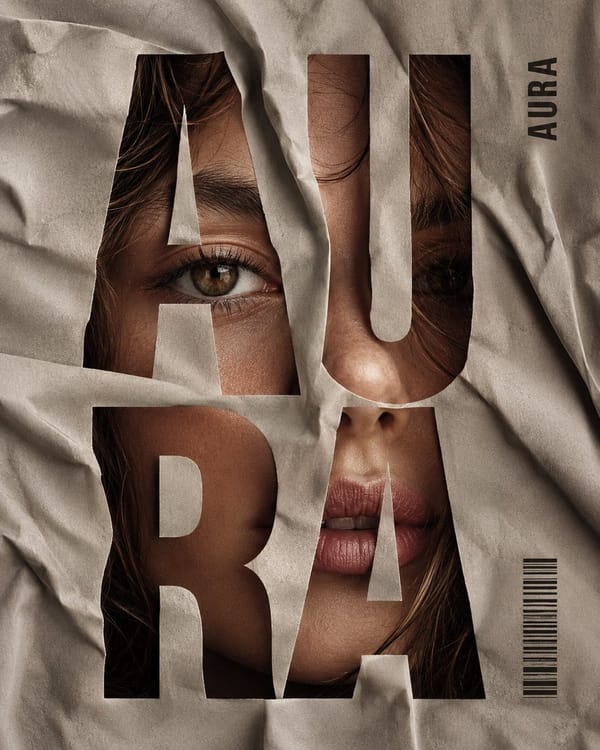 Vertical editorial poster portrait of [CHARACTER] with [HAIR], face tightly framed behind crump…