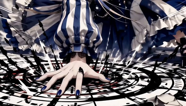 Reference {{Image 1}} for the main character. {{Image 2}} Reference for the explosive summoning…