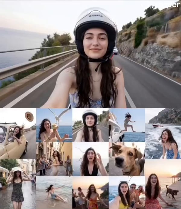 Young female travel vlogger exploring the Amalfi Coast across 13 wildly candid, chaotic, and fu…
