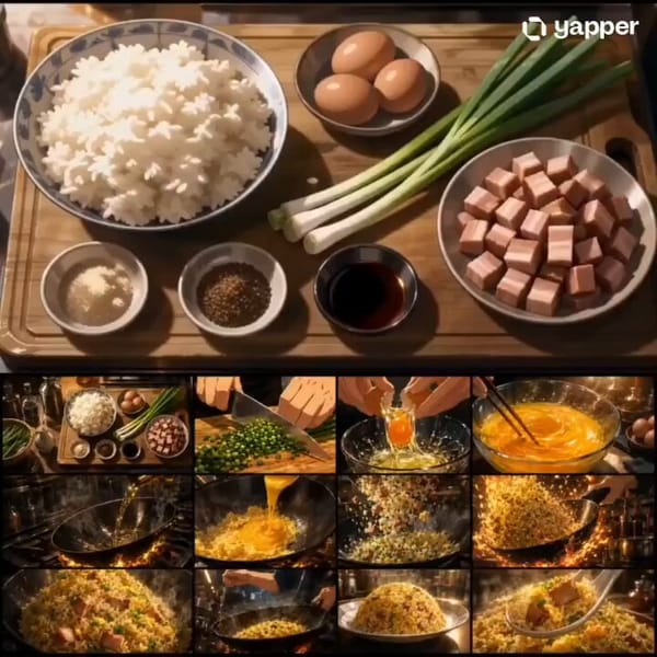 Based on the attached storyboard images, create a 15-second horizontal 16:9 animated cooking video.… prompt example