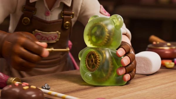 15-Second Animation Sequence (10 Shots) Shot 1 (0.0s - 1.5s): Marina looks at her glowing neon-…