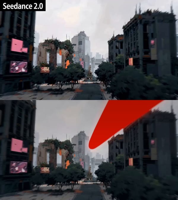Please erase the red lines and arrows that appear in the video prompt example