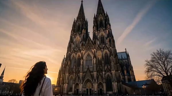 For over 750 years, Cologne Cathedral has pierced the German sky like a stone prayer. prompt example