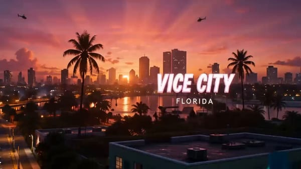 Using the attached storyboard as the exact visual reference, create a 15-second GTA 6-inspired…