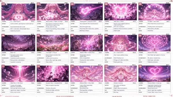 Use the uploaded storyboard sheet as the primary visual reference. Maintain full character cons…