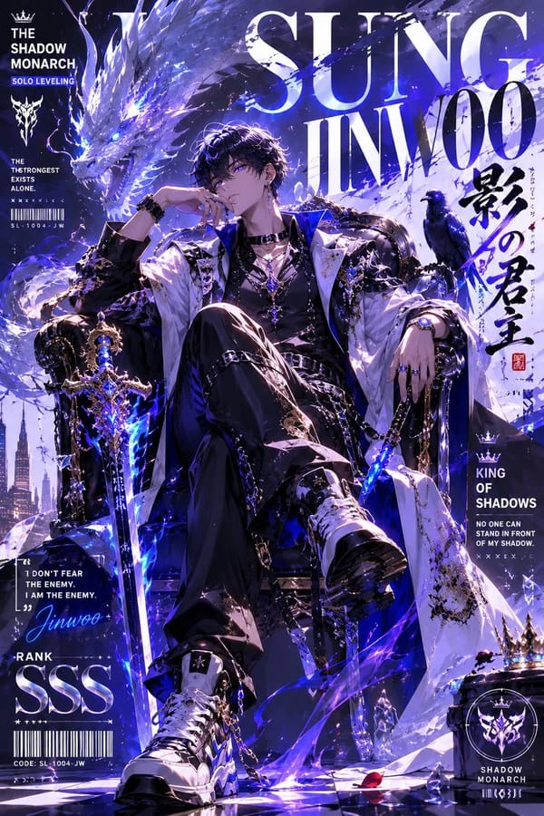 [CHARACTER NAME] Create a high-end anime fashion poster-style vertical key visual based on the atta… prompt example