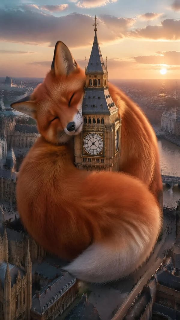 A super enormous [ANIMAL] curled up adorably on the [PLACE/OBJECT], its tail wrapped around the str… prompt example