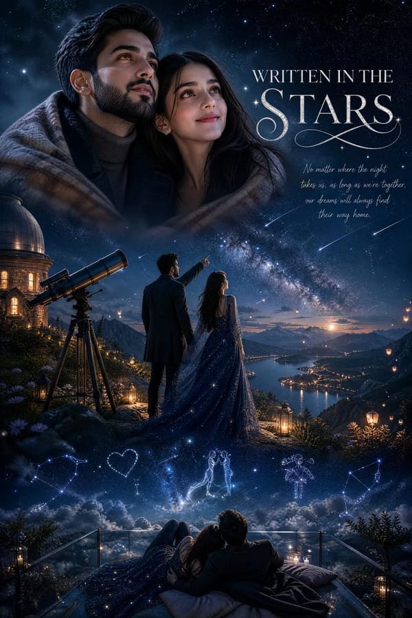 Ultra-Realistic Romantic Couple Poster – "Stargazers" prompt example
