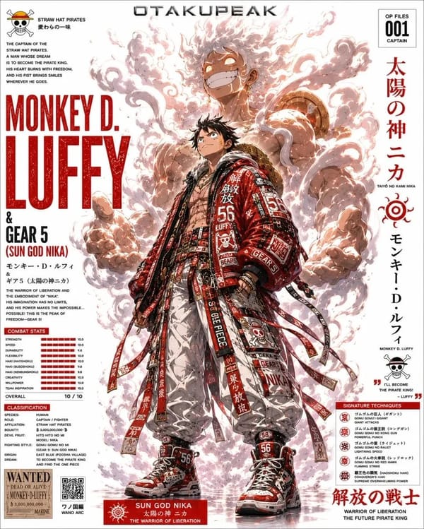 MASTERPIECE anime character dossier poster, ultra-detailed manga illustration, premium collectible… prompt example
