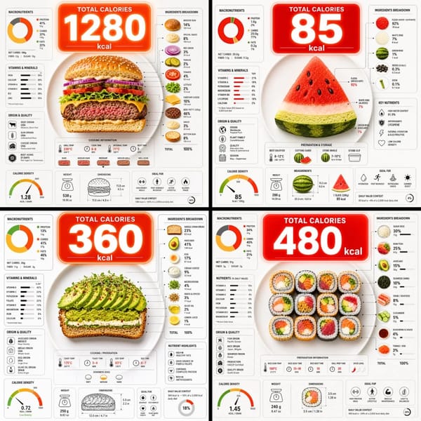“Ultra-clean top-down (90° flat lay) infographic composition. A perfectly centered white ceramic pl… prompt example