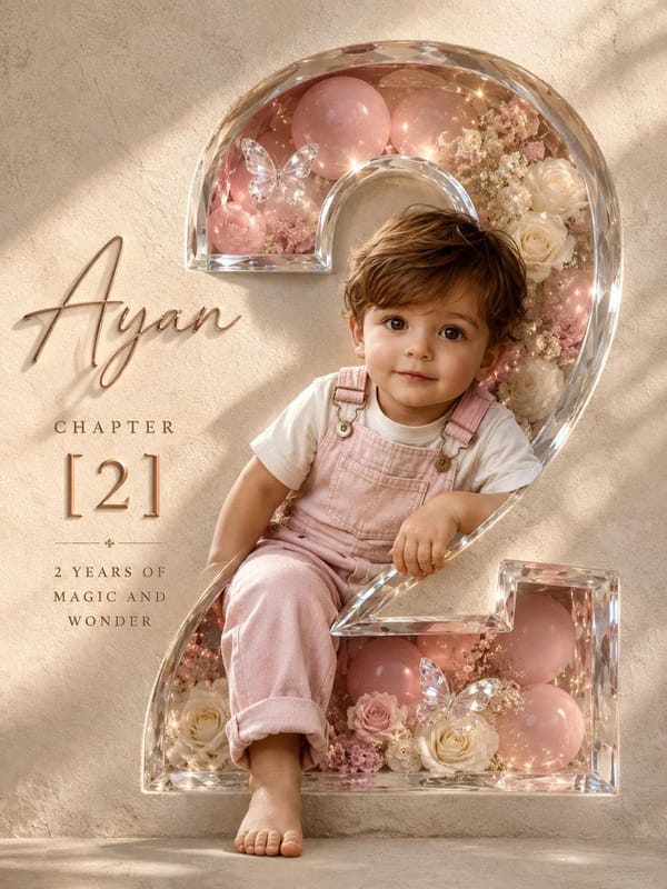Professional luxury birthday poster, 3:4 portrait composition, ultra high-end studio photography ae… prompt example