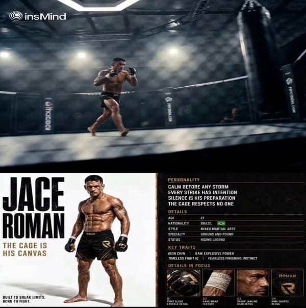 Cinematic short film. Subject: A 27-year-old extremely handsome athletic professional MMA fight…