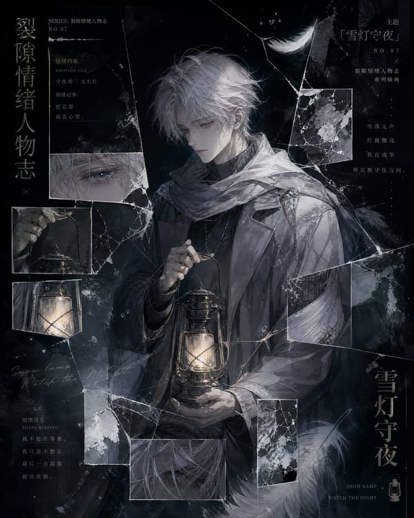 Create a vertical [Aspect Ratio] original anime-style emotional illustration poster. prompt pre…