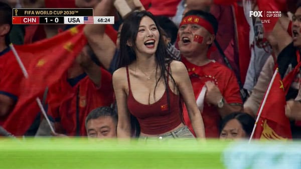Unbelievable! A bicycle kick! 2-0 China! prompt example