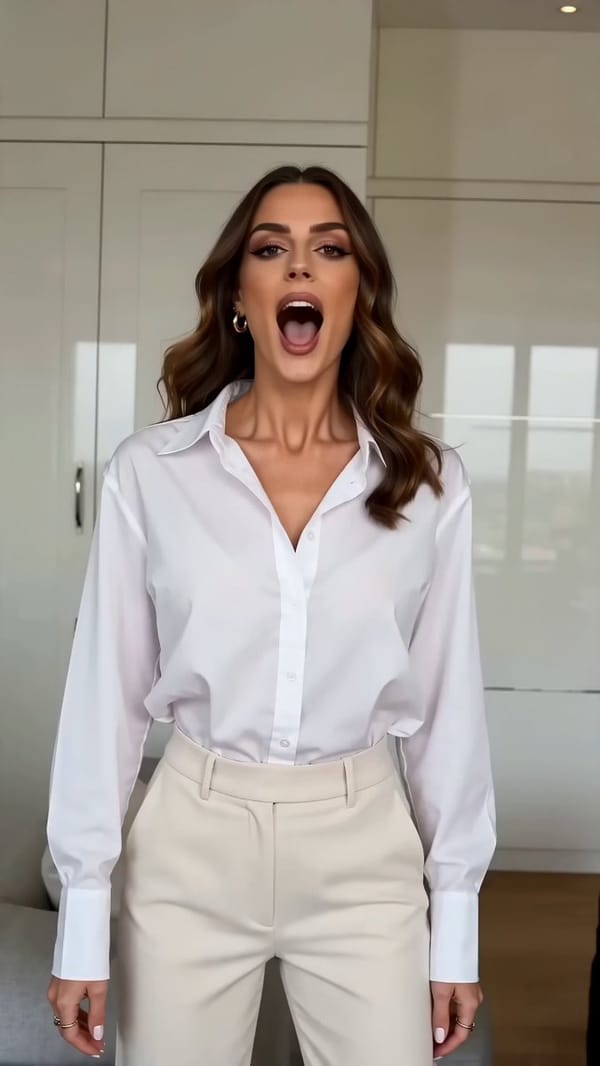 The song is — catchy, high-energy pop, BPM 104, E Minor. The song is in English. The woman lip-sync… prompt example