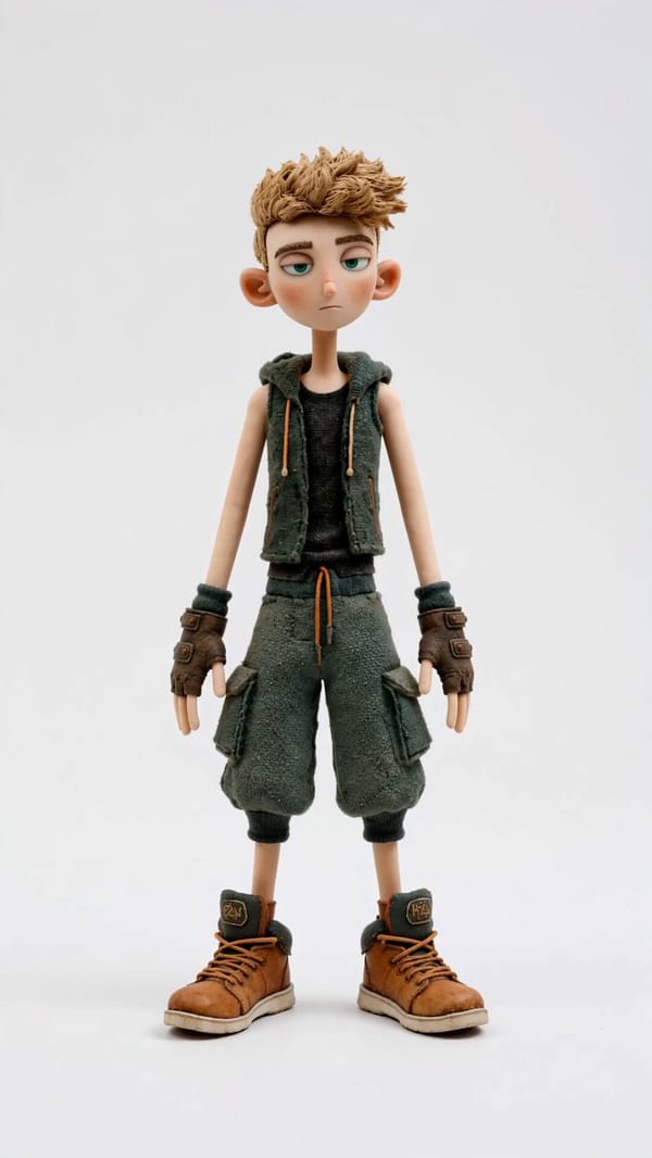 REFERENCE ASSET: Character reference image = uploaded character sheet STYLE: Premium handcrafte…