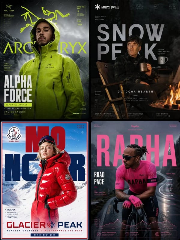 Arc'teryx × Lewis Hamilton — "ALPHA FORCE" prompt example