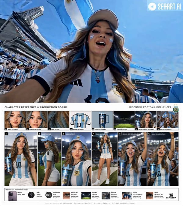 Right guys! We're in New York for the Argentina match! prompt example