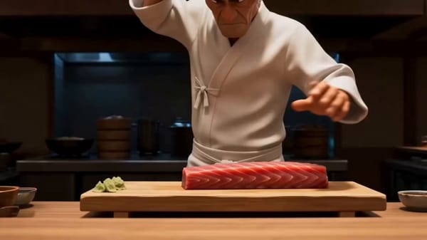 VISUAL STYLE Stylized cinematic 3D animation with polished Pixar-inspired realism, vibrant Japa…