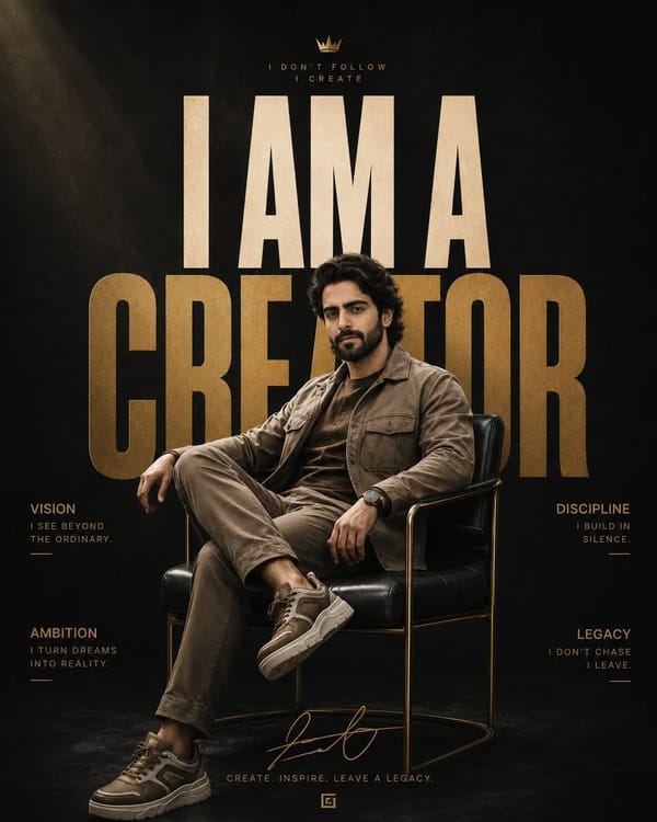 I AM A CREATOR prompt example