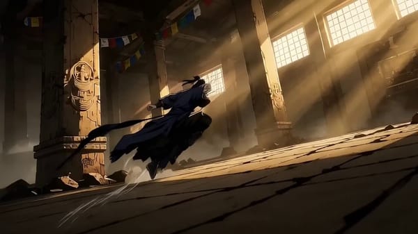 Use uploaded storyboard as motion reference. Create a hyper-dynamic Tibetan kung fu showcase in…