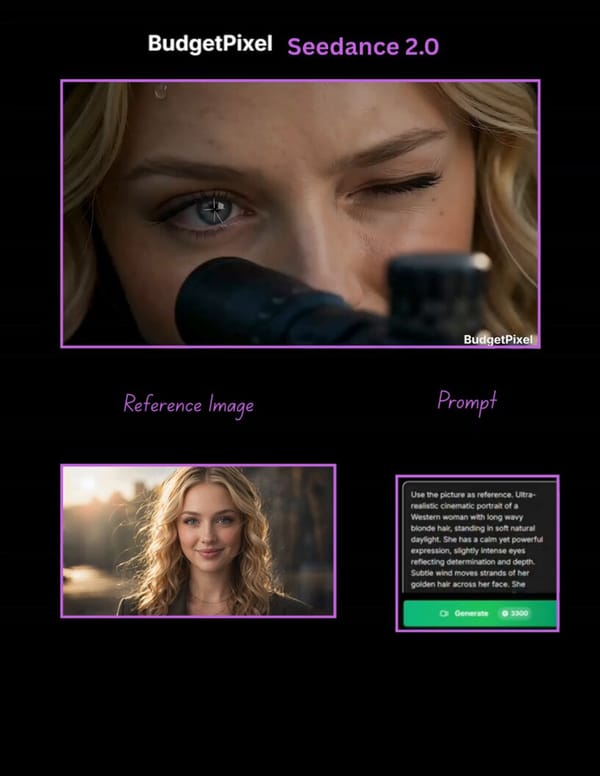 Use the picture as reference. Ultra-realistic cinematic portrait of a Western woman with long w…