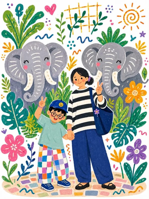 Transform the uploaded photo into a whimsical children's storybook illustration in a cute kawaii ca… prompt example