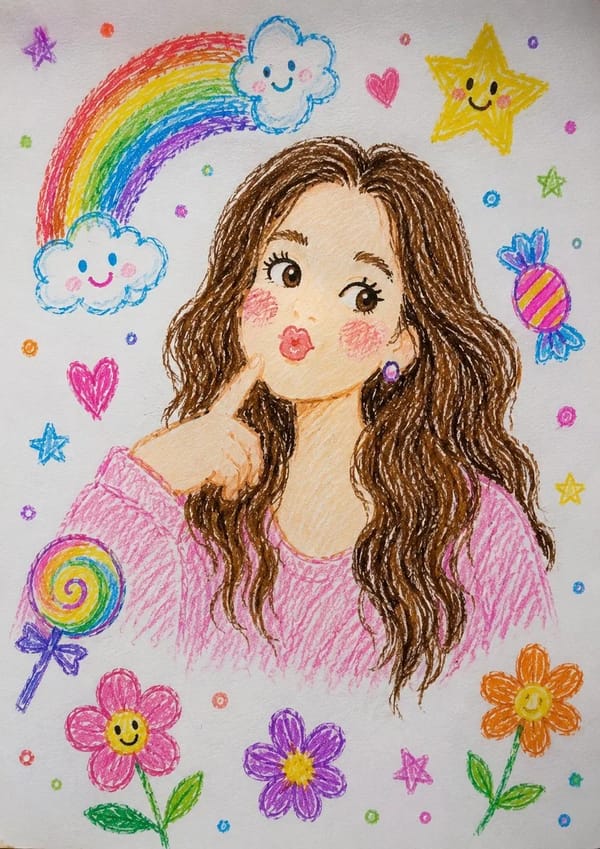 Transform this crayon-style illustration into a highly realistic professional photograph. Keep…