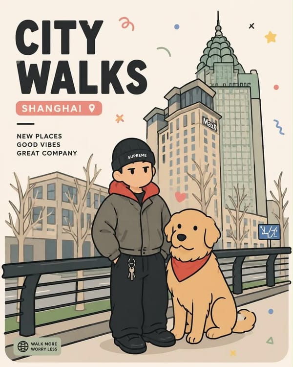 Playful flat-vector poster illustration of [Human] posing with [Animal] in [Pose], wearing [Clothin… prompt example
